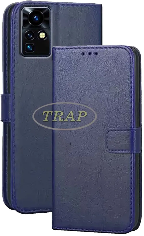 Blue_Artificial_Leather_Infinix_Zero_X_Pro_Back_Cover
