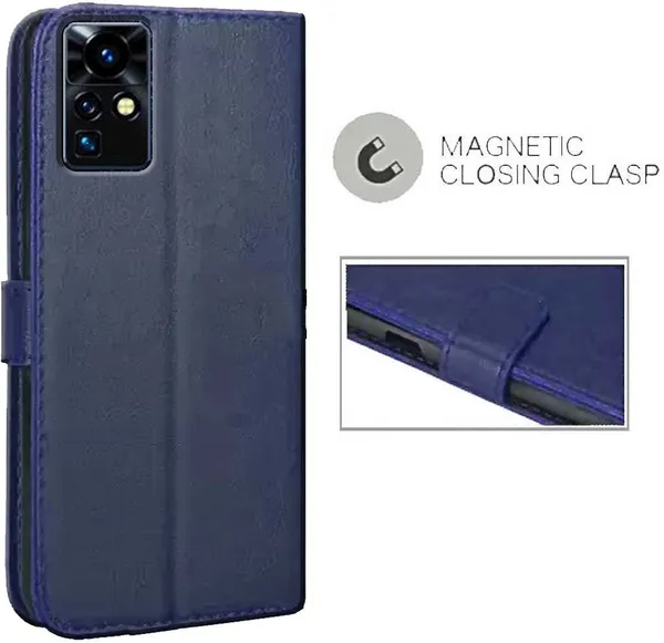 Blue_Artificial_Leather_Infinix_Zero_X_Pro_Back_Cover