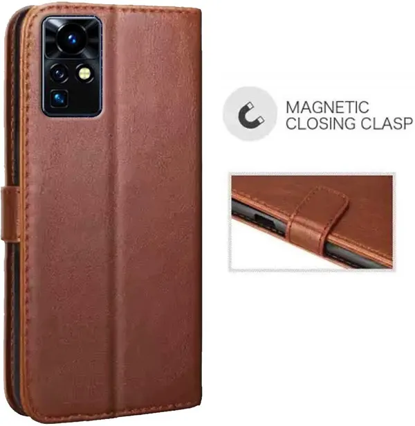 Brown_Artificial_Leather_Infinix_Zero_X_Pro_Back_Cover