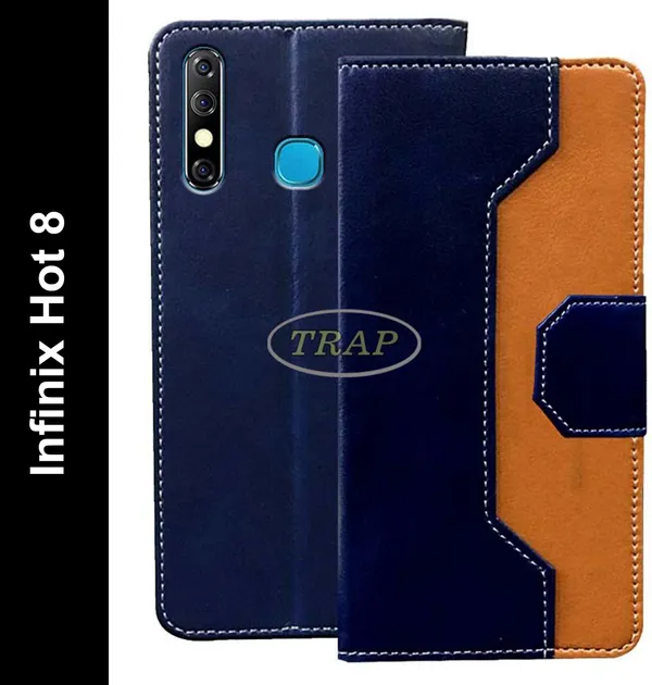Multicolor_Artificial_Leather_Infinix_Hot_8_Flip_Cover