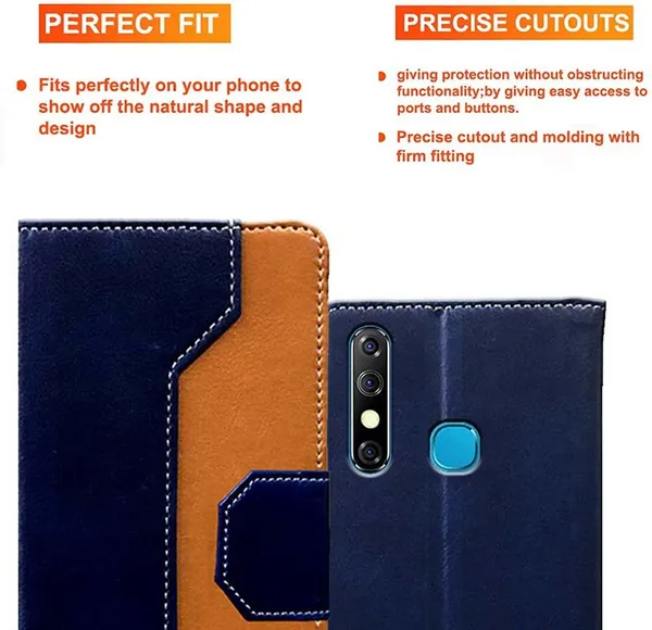 Multicolor_Artificial_Leather_Infinix_Hot_8_Flip_Cover