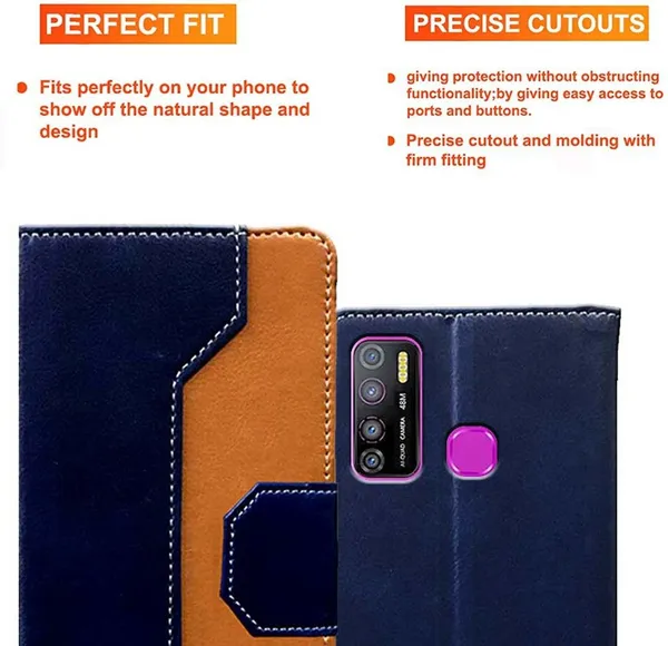 Multicolor_Artificial_Leather_Infinix_Hot_9_Flip_Cover