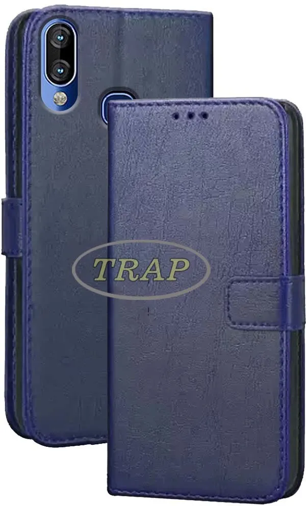 Blue_Artificial_Leather_Infinix_Hot_S3X_Flip_Cover