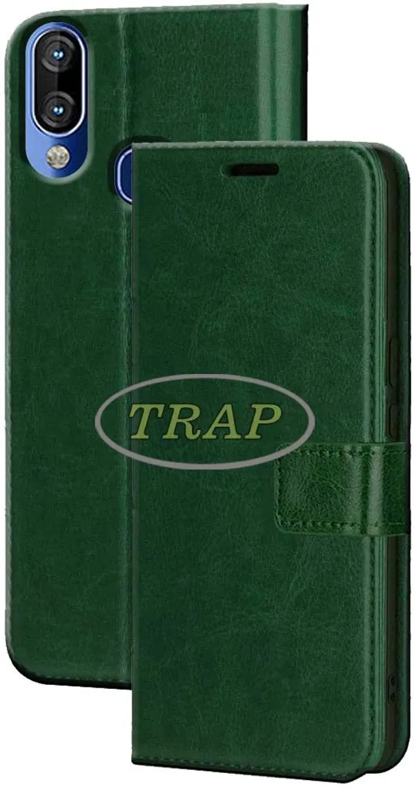 Green_Artificial_Leather_Infinix_Hot_S3X_Flip_Cover