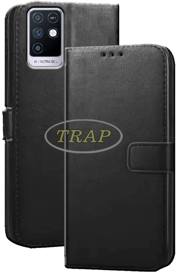 Black_Artificial_Leather_Infinix_Note_10_Back_Cover