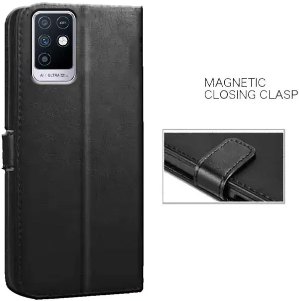 Black_Artificial_Leather_Infinix_Note_10_Back_Cover