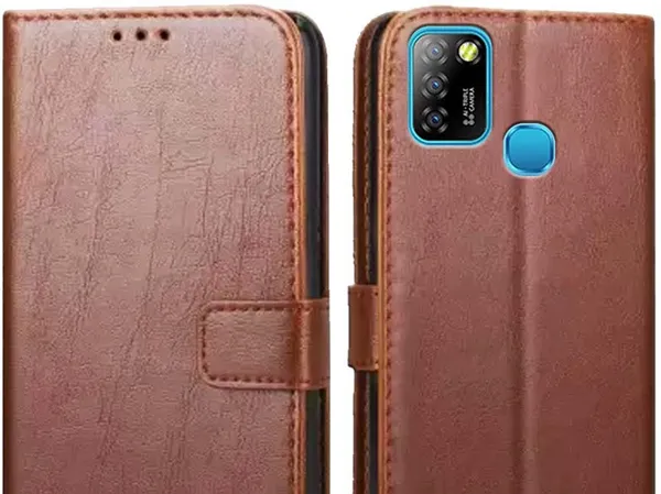 Brown_Artificial_Leather_Infinix_Smart_5_Flip_Cover