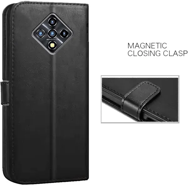 Black_Artificial_Leather_Infinix_Zero_8i_Flip_Cover