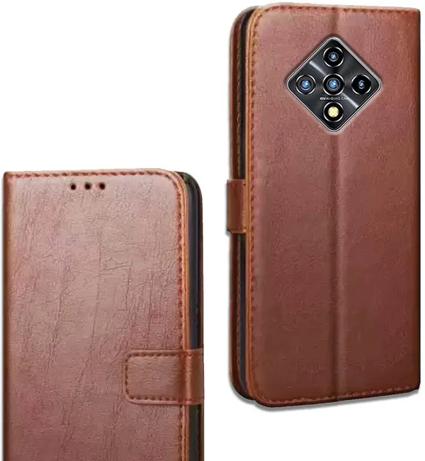 Brown_Leather_Infinix_Zero_8i_Flip_Cover