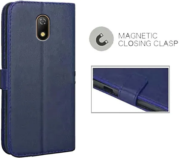 Blue_Artificial_Leather_Itel_A23_Flip_Cover