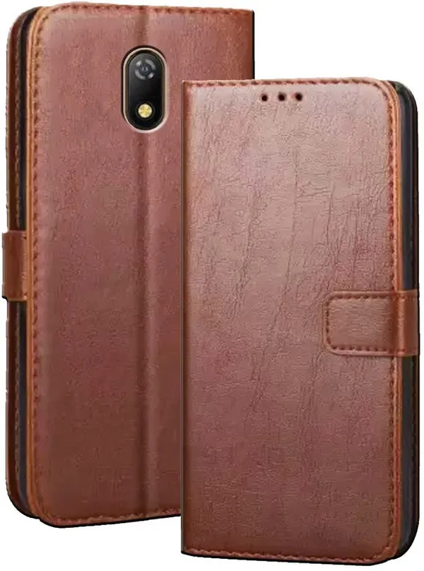 Brown_Artificial_Leather_Itel_A23_Flip_Cover