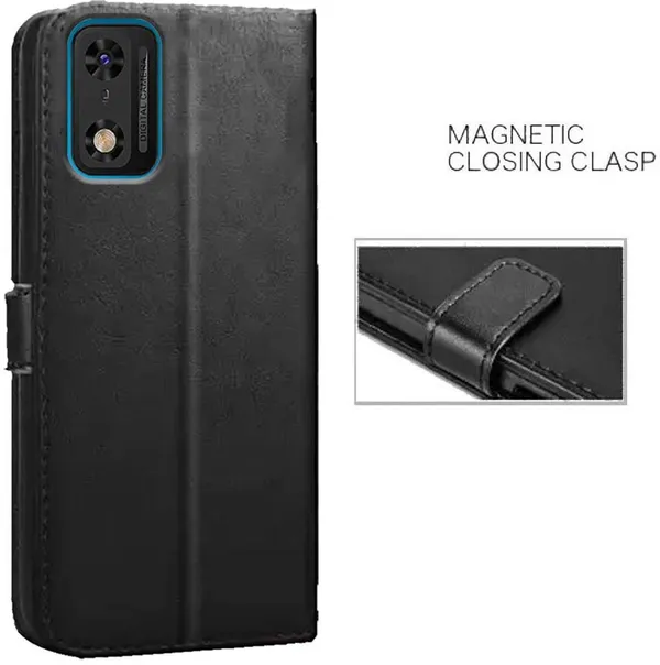 Black_Artificial_Leather_Itel_A23_Pro_Back_Cover