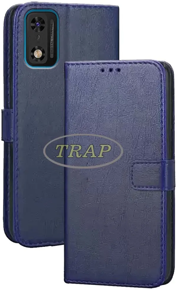 Blue_Artificial_Leather_Itel_A23_Pro_Back_Cover