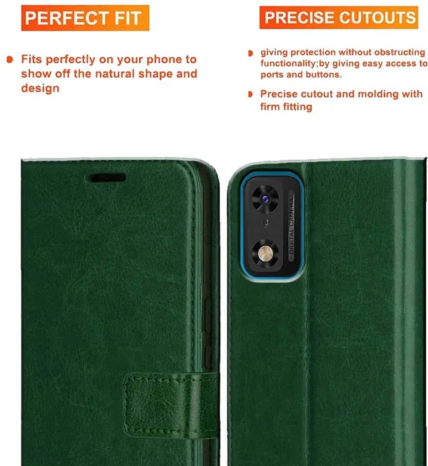Green_Artificial_Leather_Itel_A23_Pro_Back_Cover