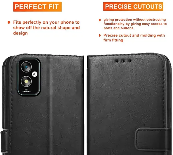 Black_Artificial_Leather_Itel_A23S_Back_Cover