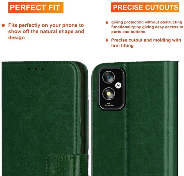 Green_Artificial_Leather_Itel_A23S_Back_Cover