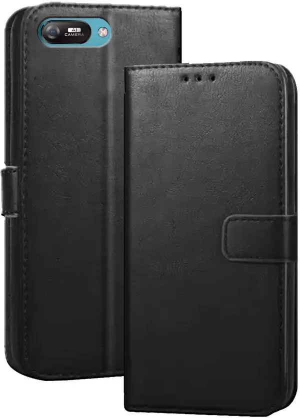 Black_Artificial_Leather_Itel_A25_Flip_Cover