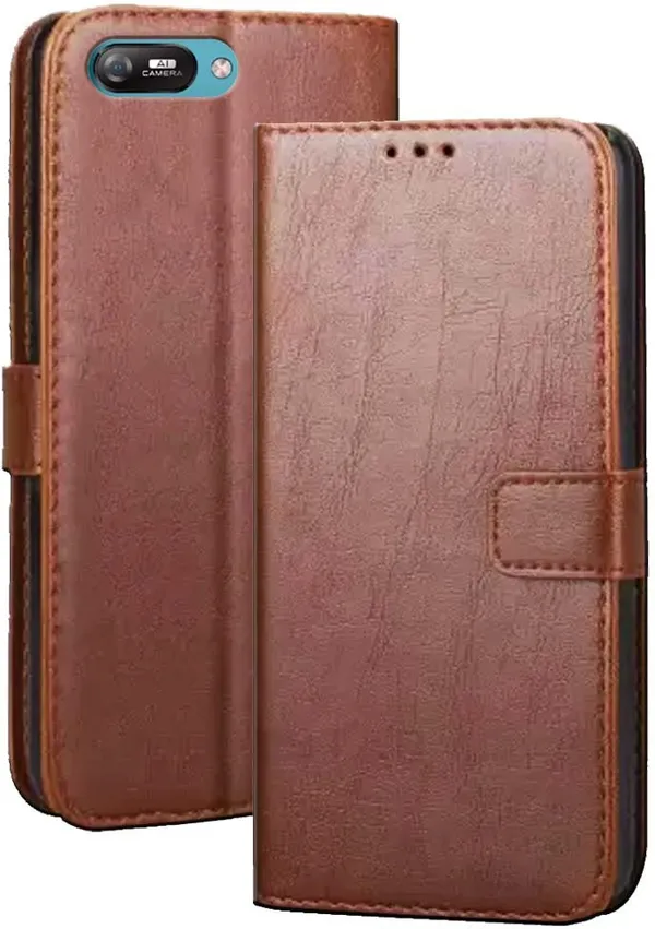 Brown_Artificial_Leather_Itel_A25_Flip_Cover