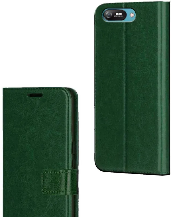 Green_Artificial_Leather_Itel_A25_Flip_Cover