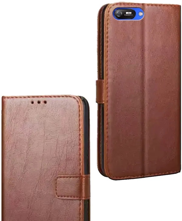 Brown_Artificial_Leather_Itel_A25_Pro_Flip_Cover