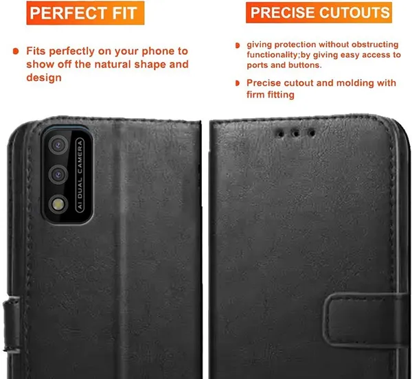 Black_Artificial_Leather_Itel_A26_Back_Cover
