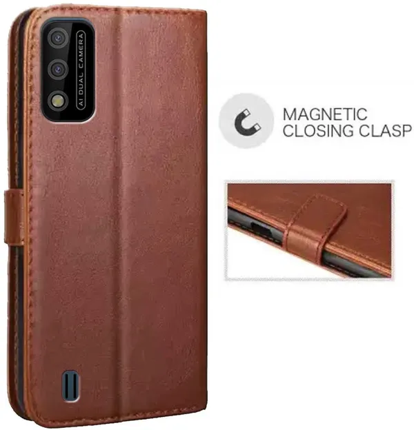 Brown_Artificial_Leather_Itel_A26_Back_Cover