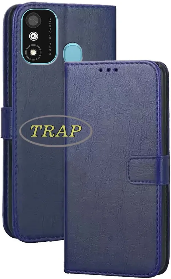 Blue_Artificial_Leather_Itel_A27_Back_Cover