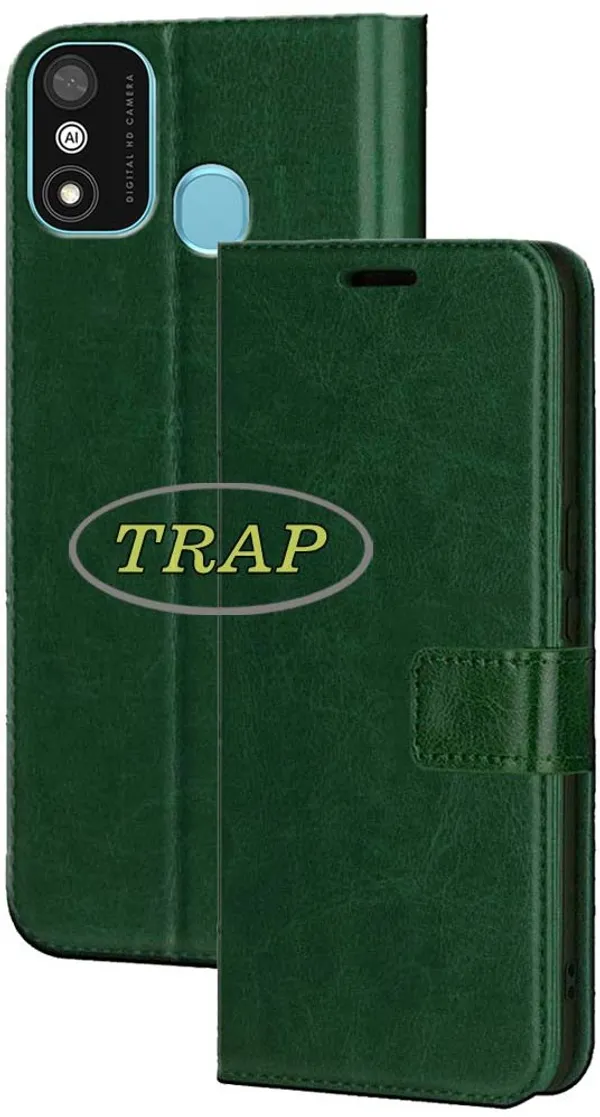 Green_Artificial_Leather_Itel_A27_Back_Cover