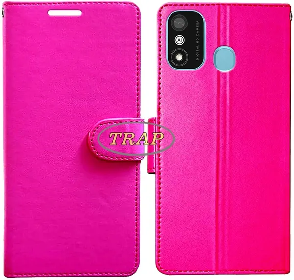 Pink_Artificial_Leather_Itel_A27_Back_Cover