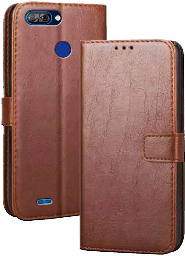 Brown_Artificial_Leather_Itel_A46_Flip_Cover