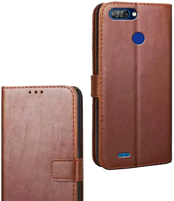 Brown_Artificial_Leather_Itel_A46_Flip_Cover