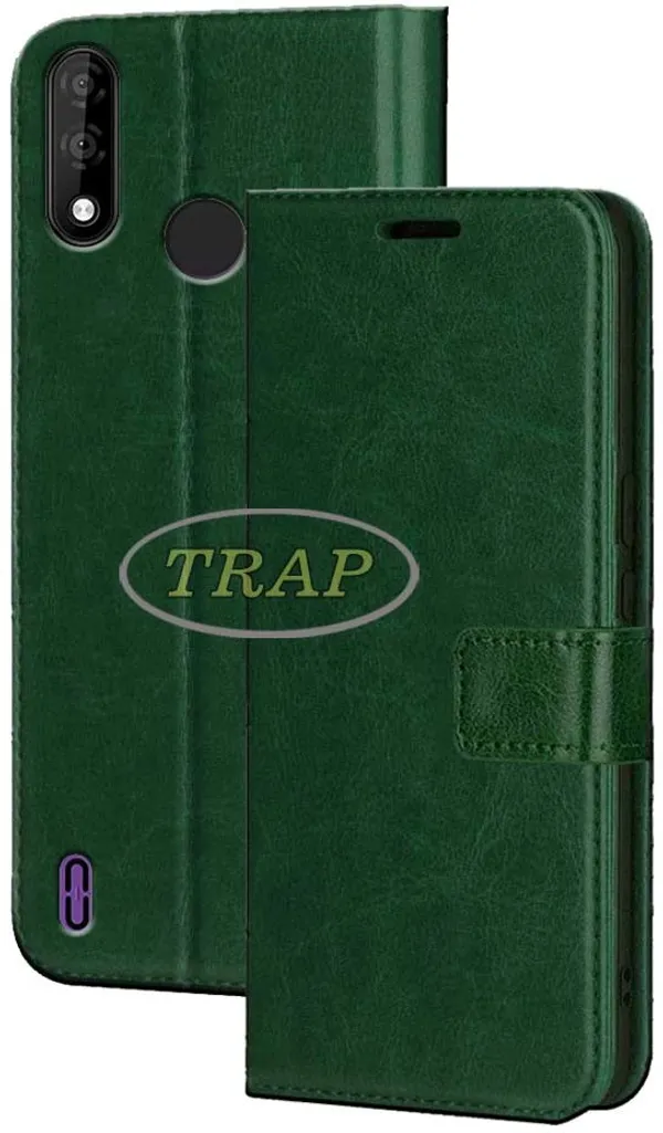 Green_Artificial_Leather_Itel_A47_Flip_Cover