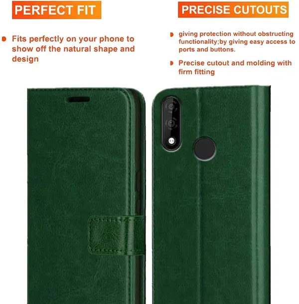 Green_Artificial_Leather_Itel_A47_Flip_Cover