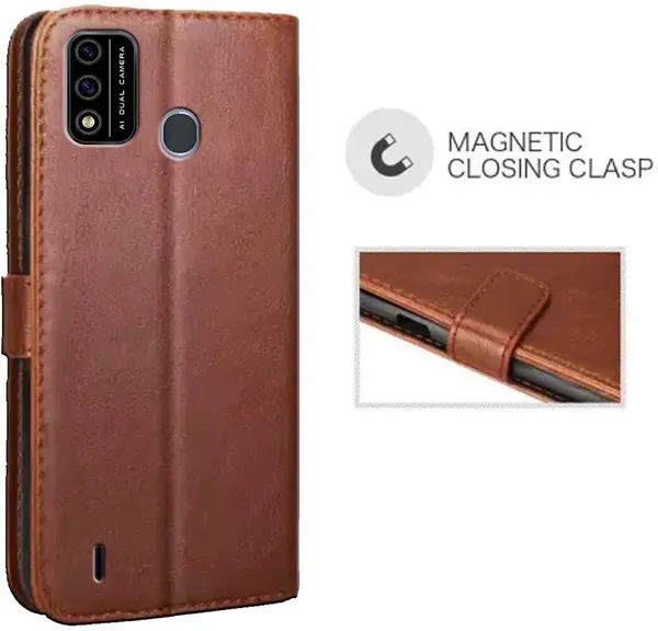 Brown_Artificial_Leather_Itel_A48_Flip_Cover
