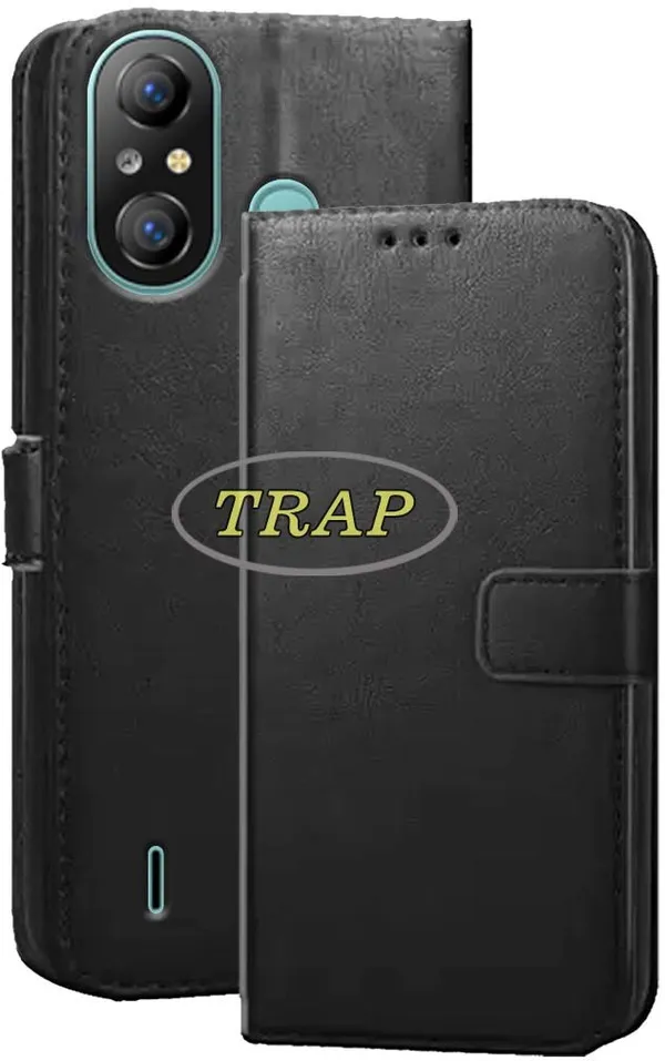 Black_Artificial_Leather_Itel_A49_Back_Cover