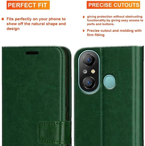 Green_Artificial_Leather_Itel_A49_Back_Cover