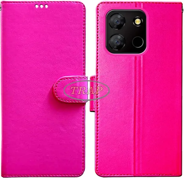 Pink_Artificial_Leather_Itel_A60_Back_Cover