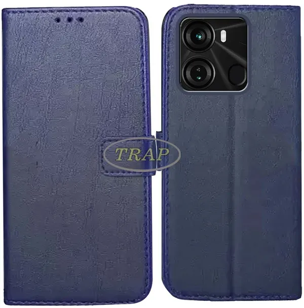 Blue_Artificial_Leather_Itel_P40_Back_Cover