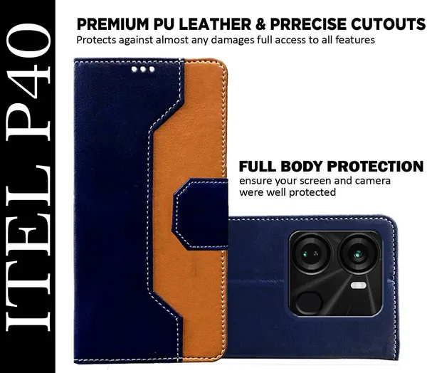 Multicolor_Artificial_Leather_Itel_P40_Back_Cover