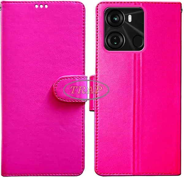 Pink_Artificial_Leather_Itel_P40_Back_Cover