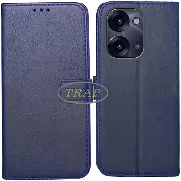 Blue_Artificial_Leather_Itel_P40_Plus_Flip_Cover