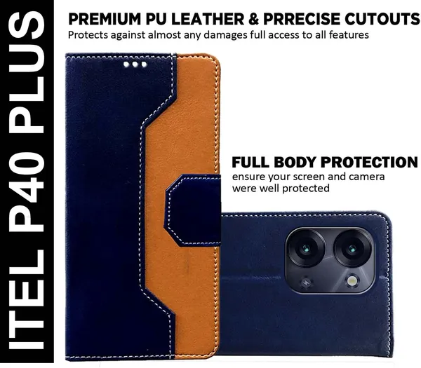 Multicolor_Artificial_Leather_Itel_P40_Plus_Flip_Cover