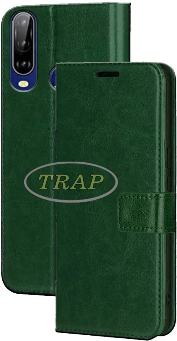Green_Artificial_Leather_LG_W31_Flip_Cover