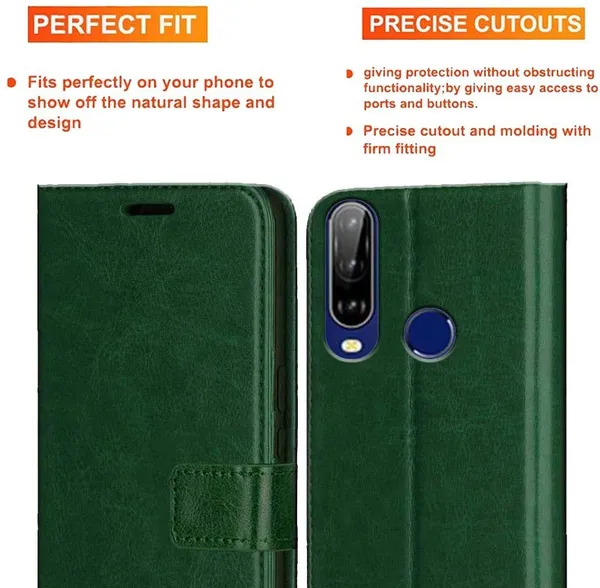 Green_Artificial_Leather_LG_W31_Flip_Cover