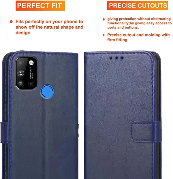Blue_Artificial_Leather_LG_W41_Plus_Flip_Cover