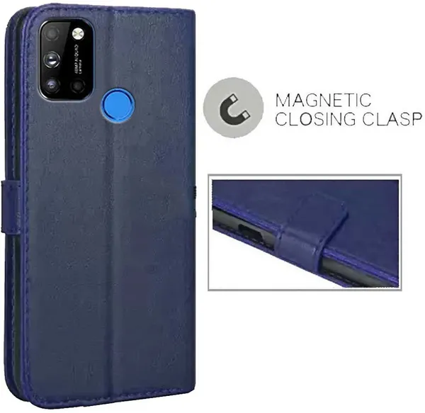 Blue_Artificial_Leather_LG_W41_Plus_Flip_Cover