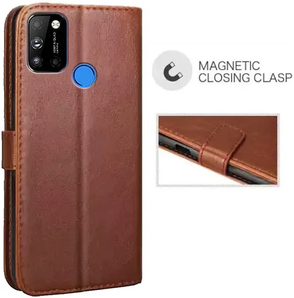 Brown_Artificial_Leather_LG_W41_Plus_Flip_Cover