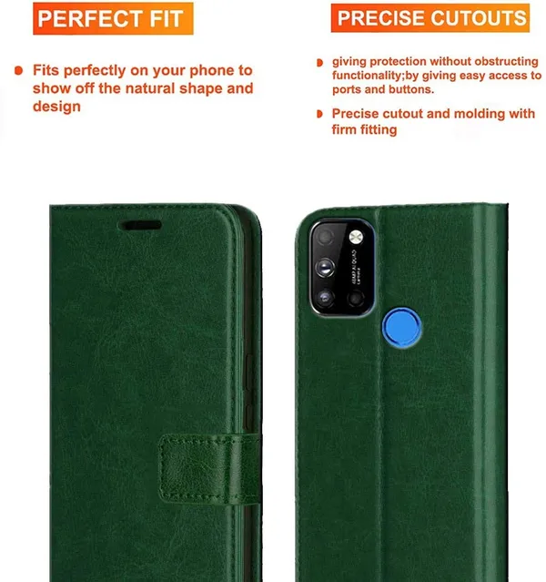 Green_Artificial_Leather_LG_W41_Plus_Flip_Cover