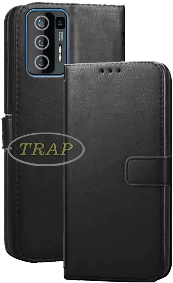 Black_Artificial_Leather_Lava_Agni_5G_Back_Cover