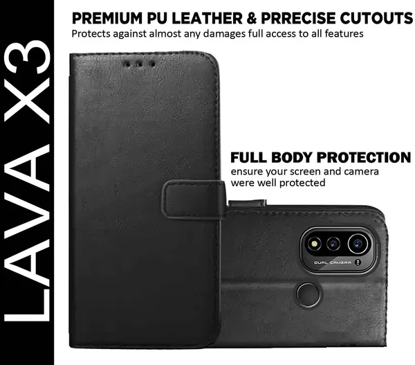 Black_Artificial_Leather_Lava_X3_Back_Cover